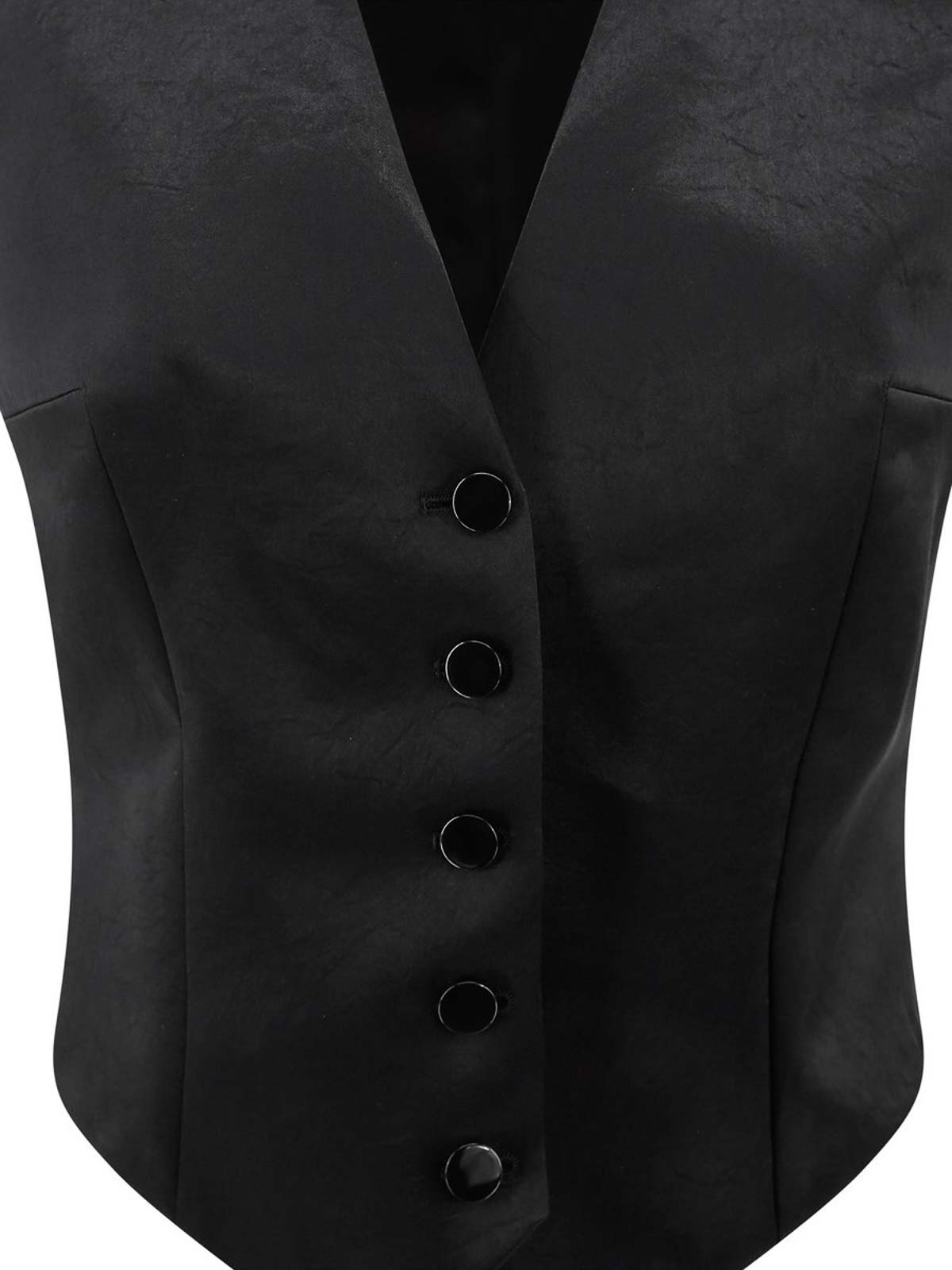 Philosophy Di Lorenzo Serafini V-neck Waistcoat Tailored Asymmetrical Hem In Black