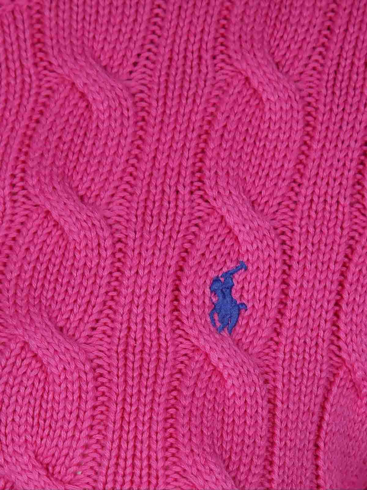 Polo Ralph Lauren Cable-knit Cashmere Blend Cardigan With Iconic Embroidered Pony In Red