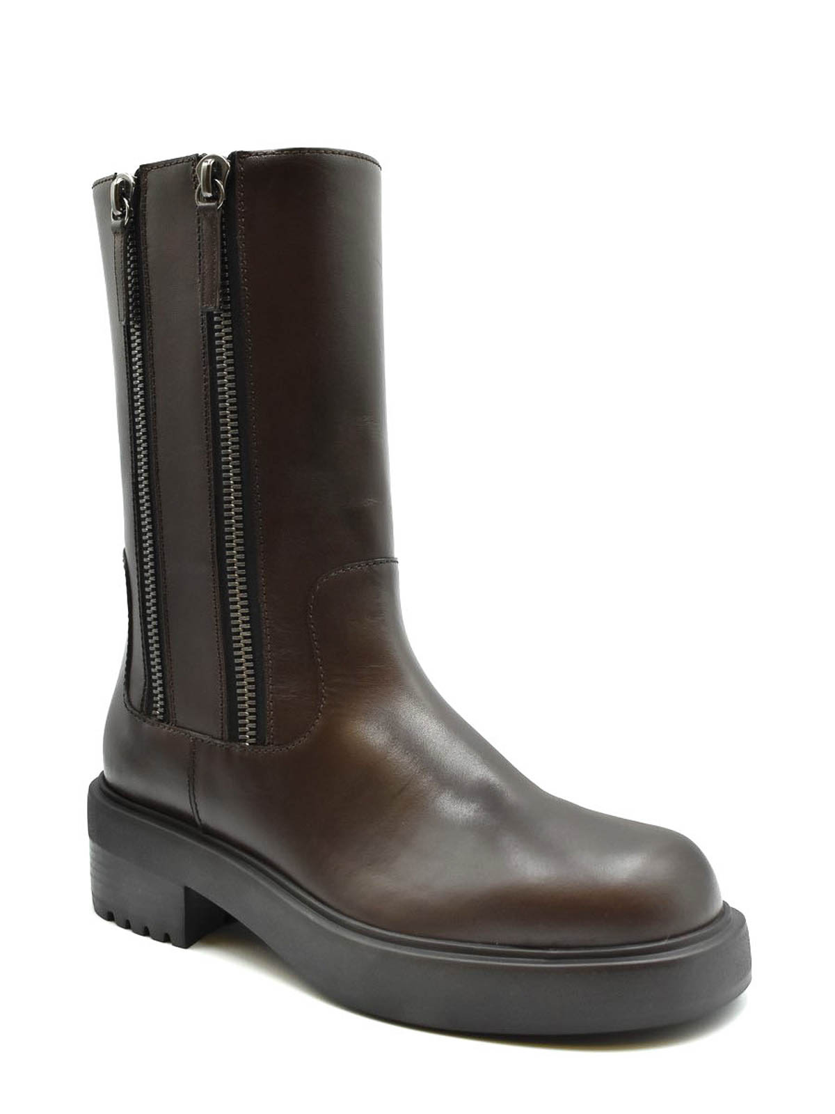 Giuseppe Zanotti Leather Ankle Boots In Brown