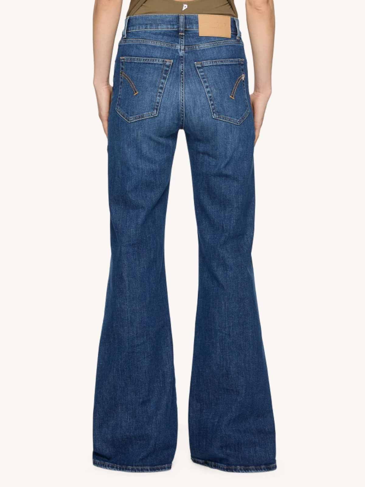 Dondup Five-pocket Wide-leg Jeans In Blue