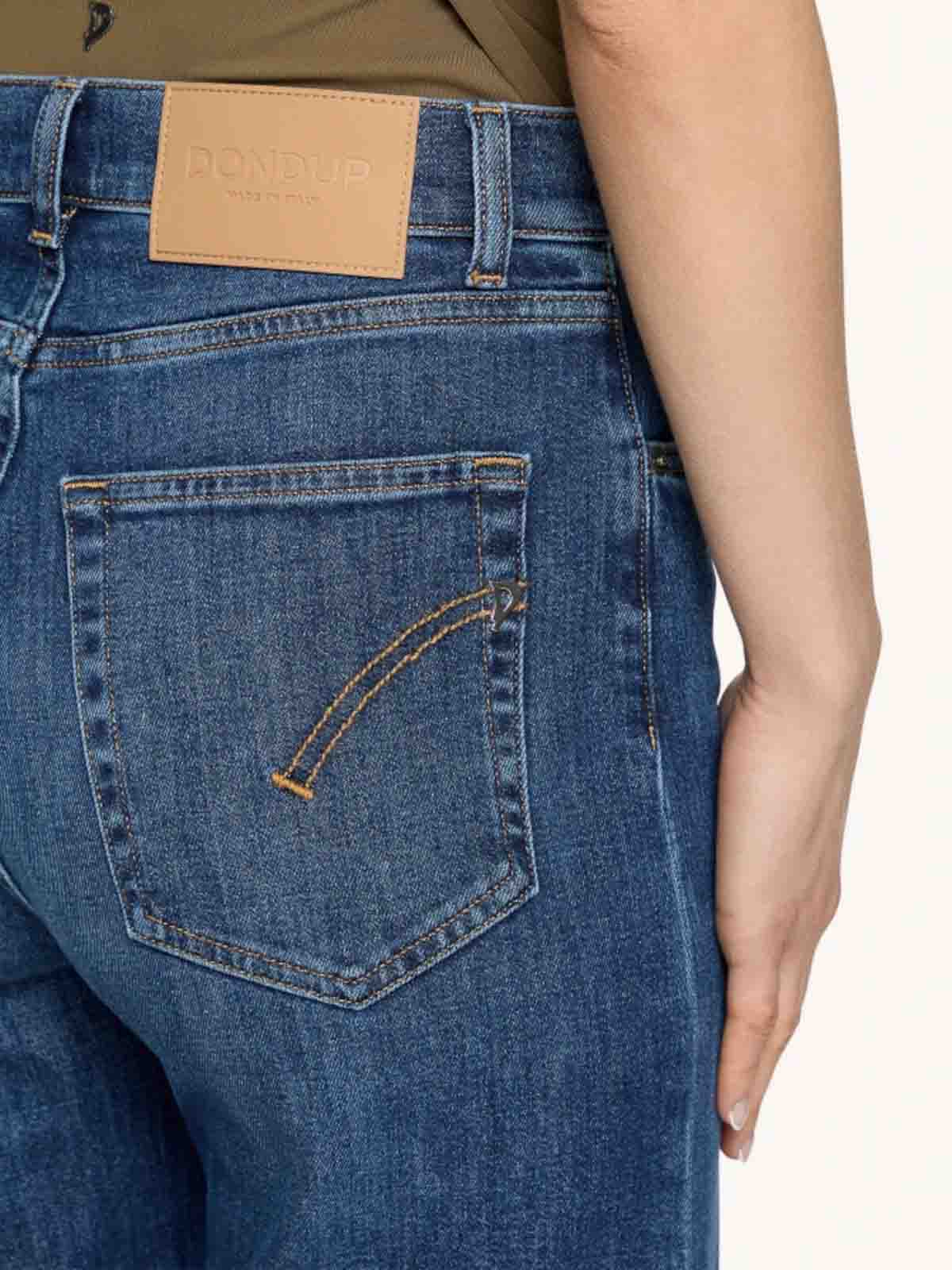 Dondup Five-pocket Wide-leg Jeans In Blue
