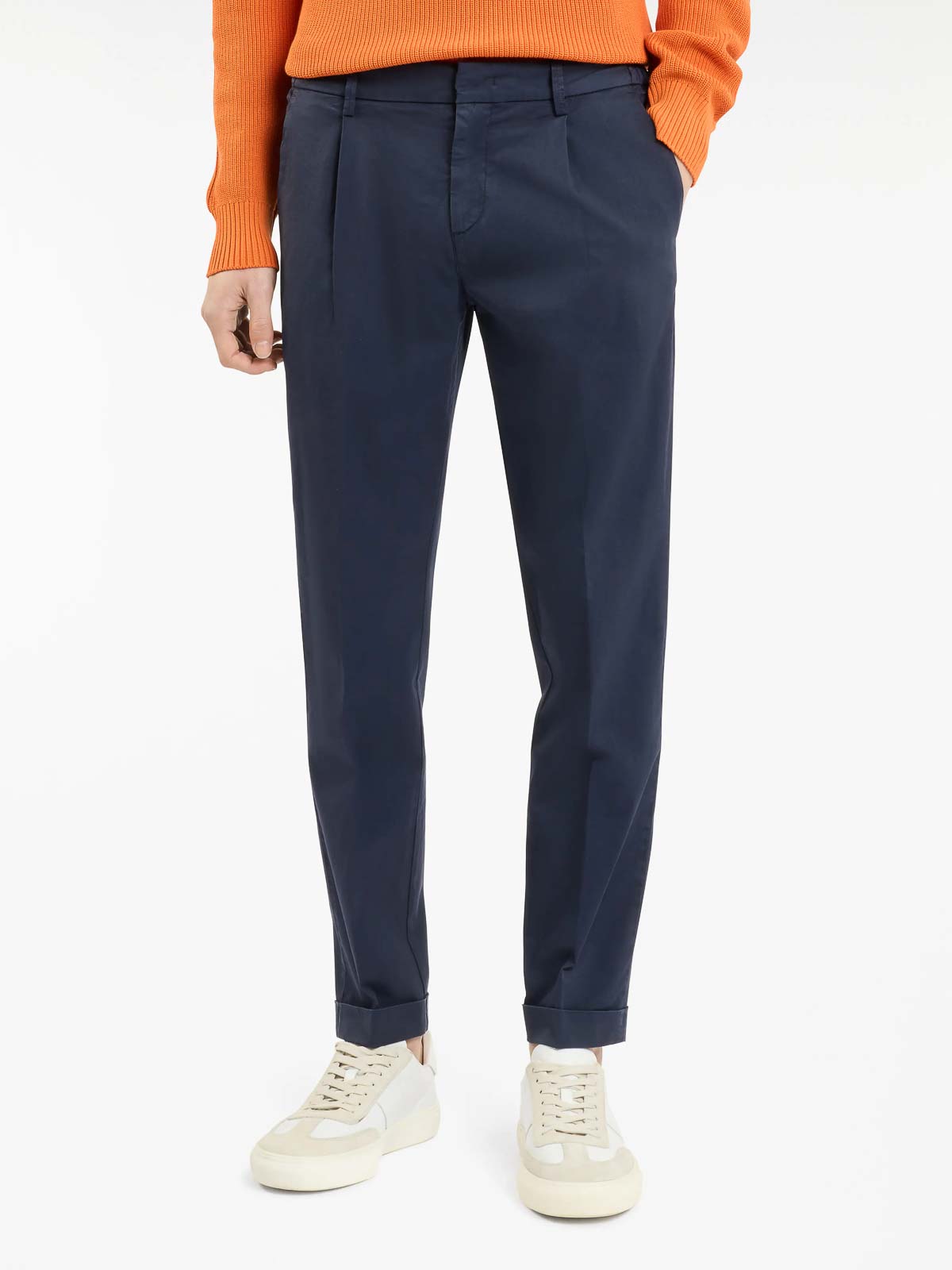Fay Cotton Chinos In Blue