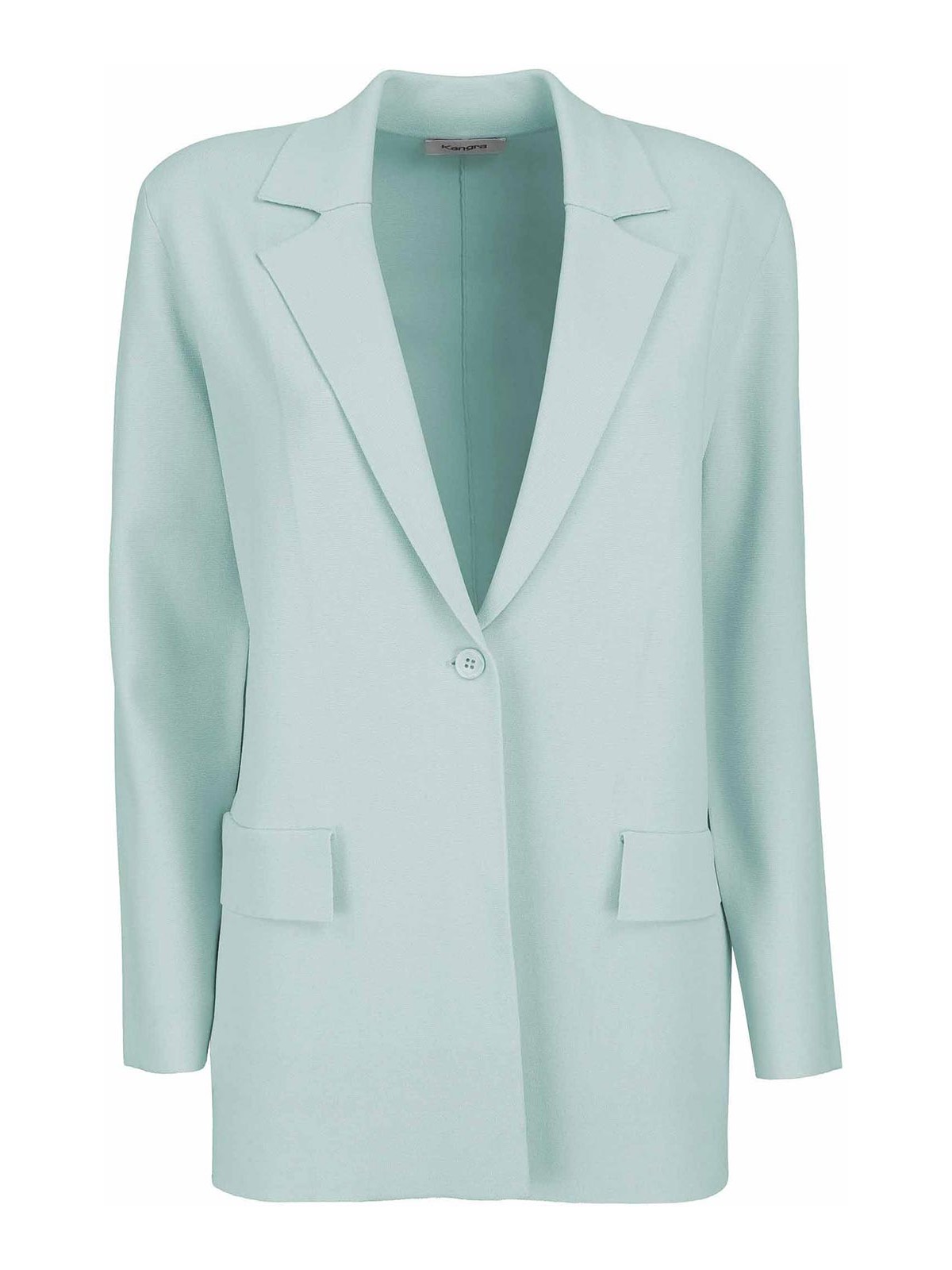 Kangra Cashmere Tailored Blazer With Single-button Closure In Green