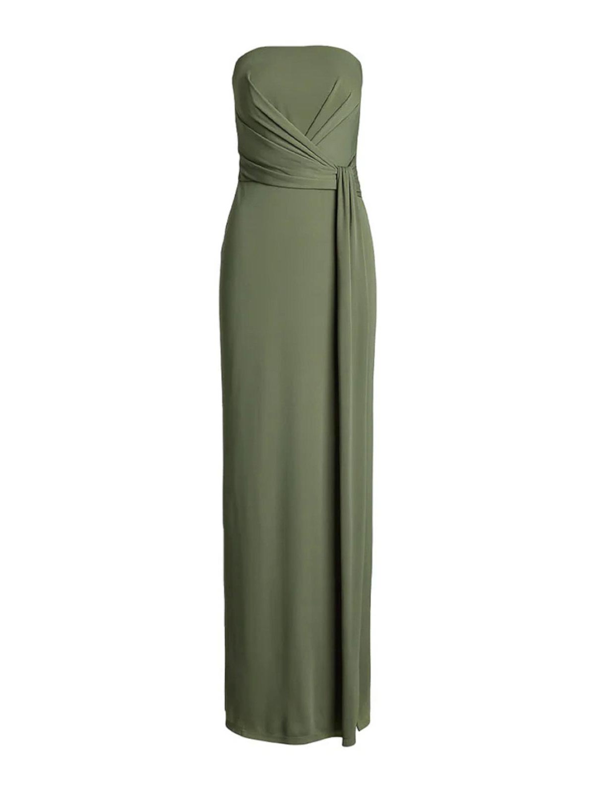 ralph lauren green long dress Ralph Lauren Kelly Green Strapless Evening Gown