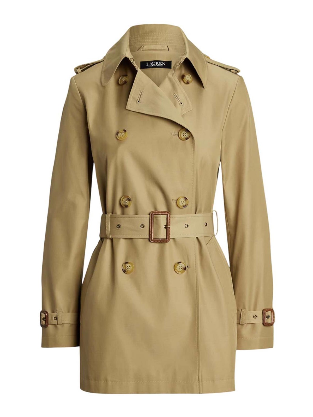 Ralph Lauren Db Blt Tr30 Lined Coat In Nude
