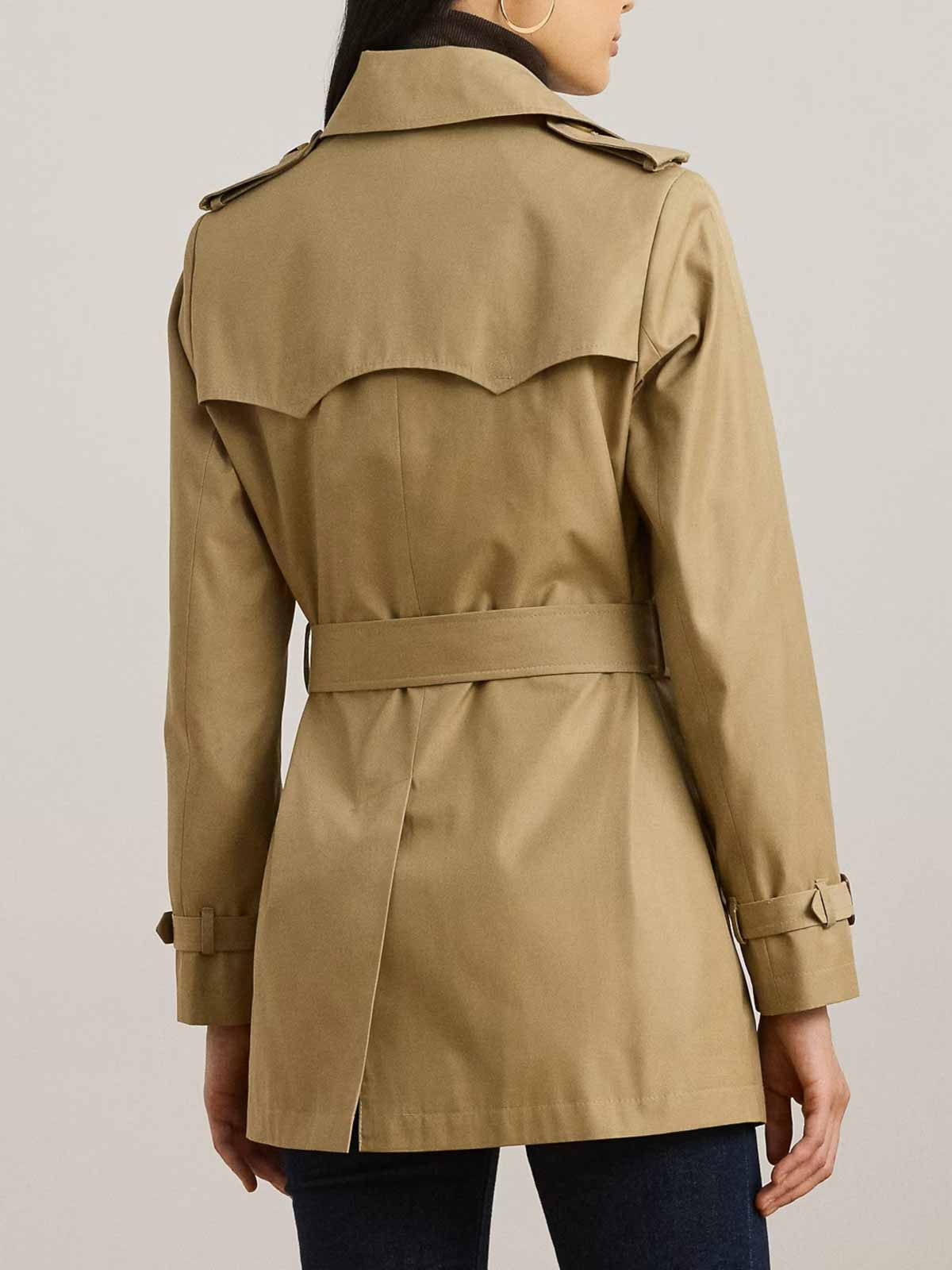 Ralph Lauren Db Blt Tr30 Lined Coat In Nude