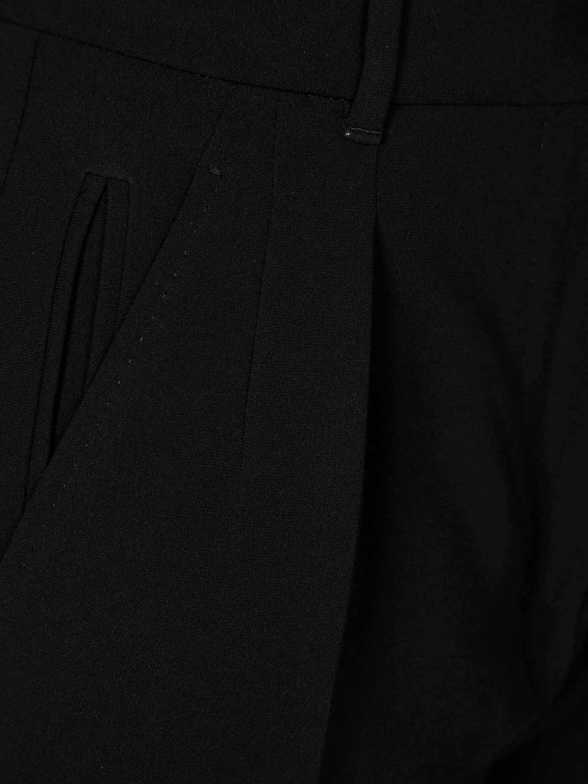 Max Mara Straight-leg Trousers With High Waist And Pleat Detail In Black