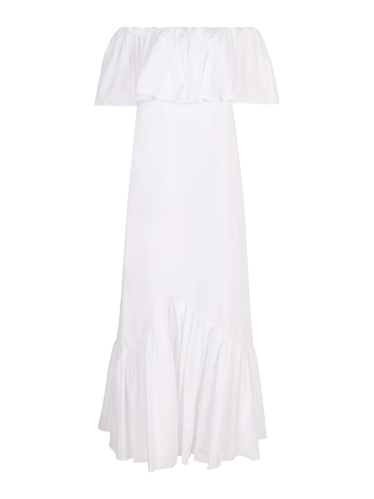 Max Mara Petali Poplin Maxi Dress In White