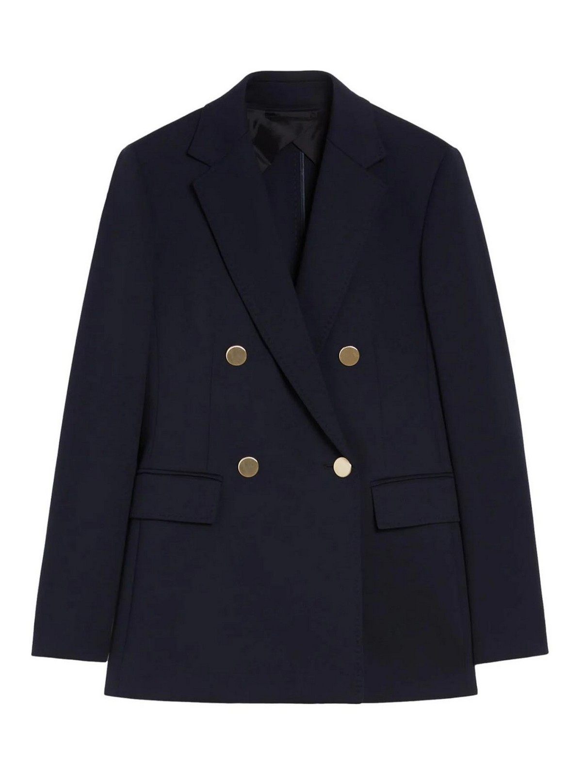 Max Mara Double-breasted Blazer In Blue