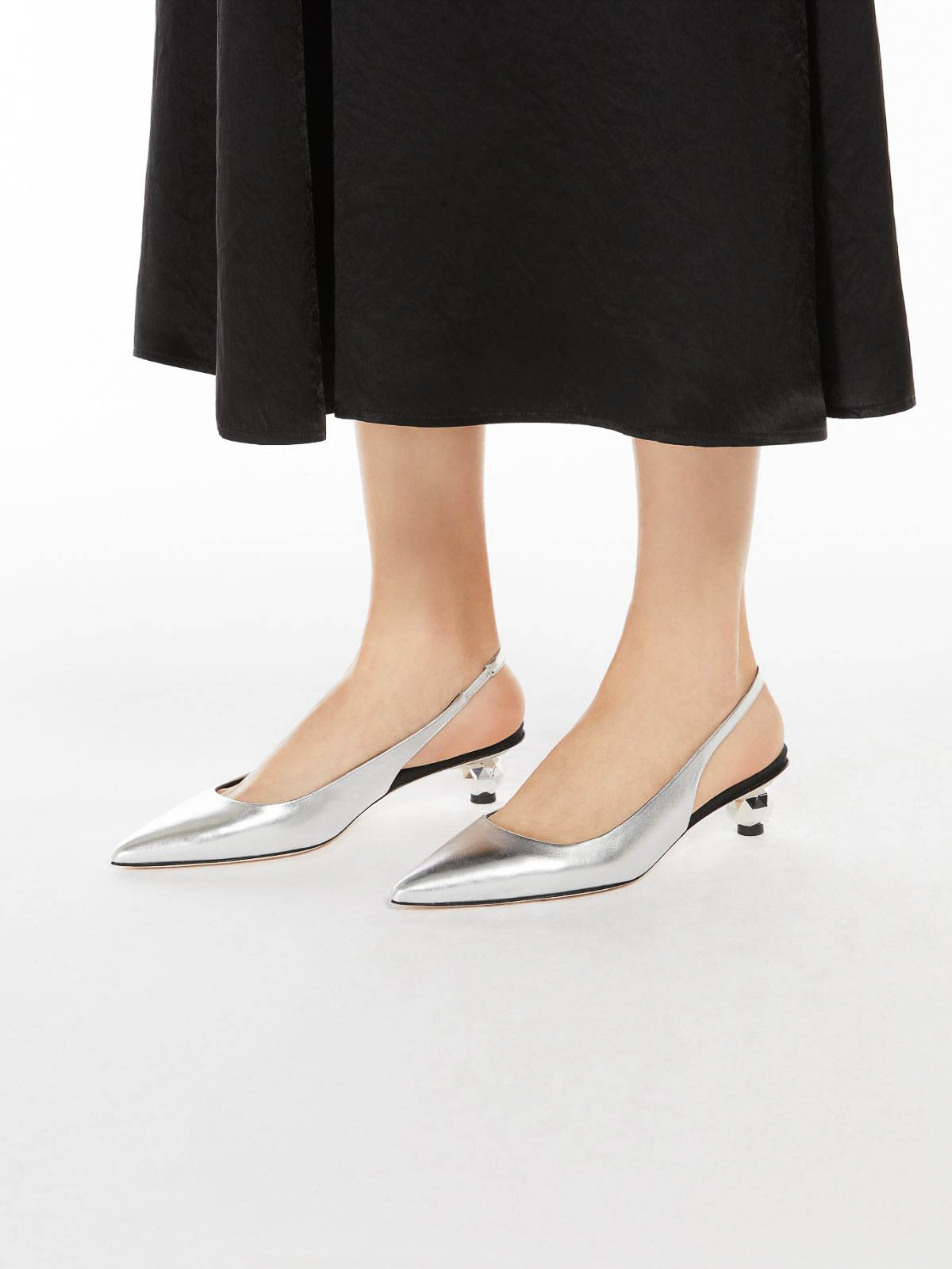 Weekend Max Mara Flats In Silver