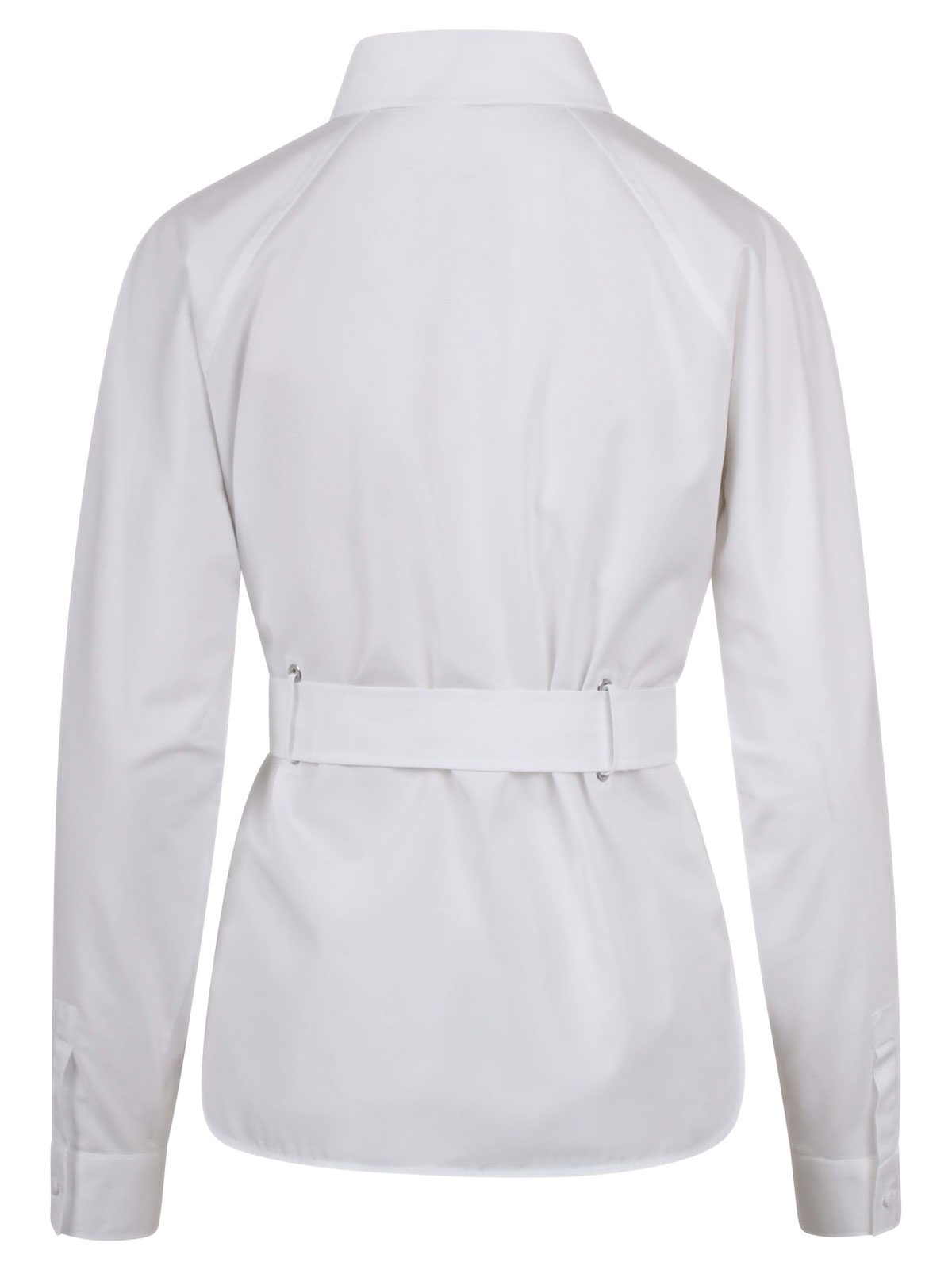 Max Mara Popeline Shirt With Belt In White