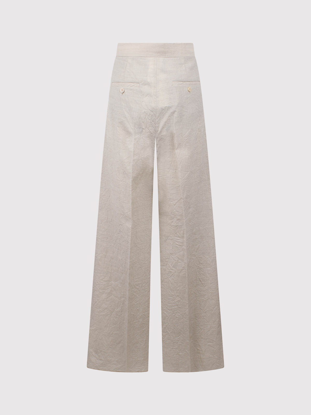 Max Mara Wide League Trousers In Wool In White