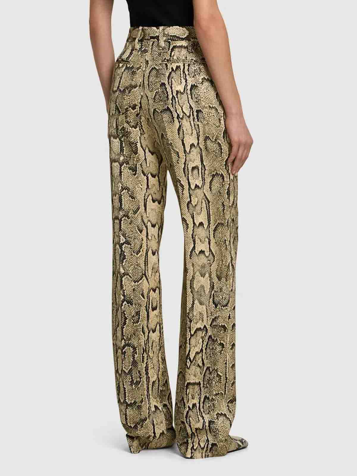 Dries Van Noten Straight Trousers With Belt Loops And Pockets In Brown