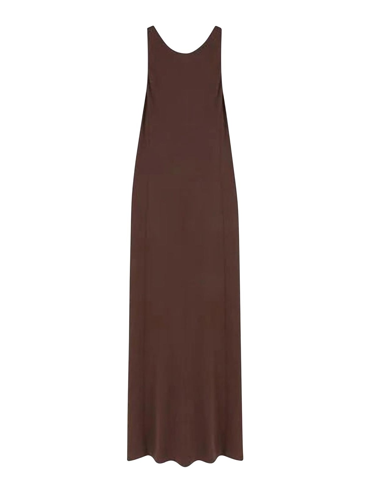 Max Mara Pompei Jersey Long Dress In Brown