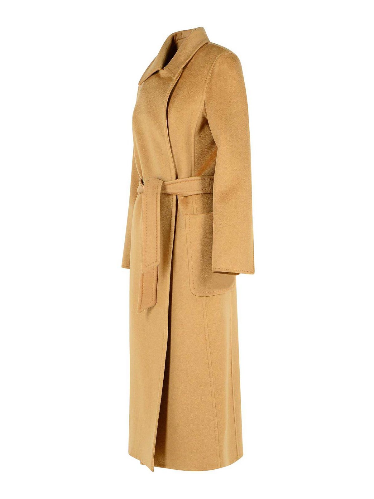 Max Mara Artur Beige Cashmere Coat In Gold