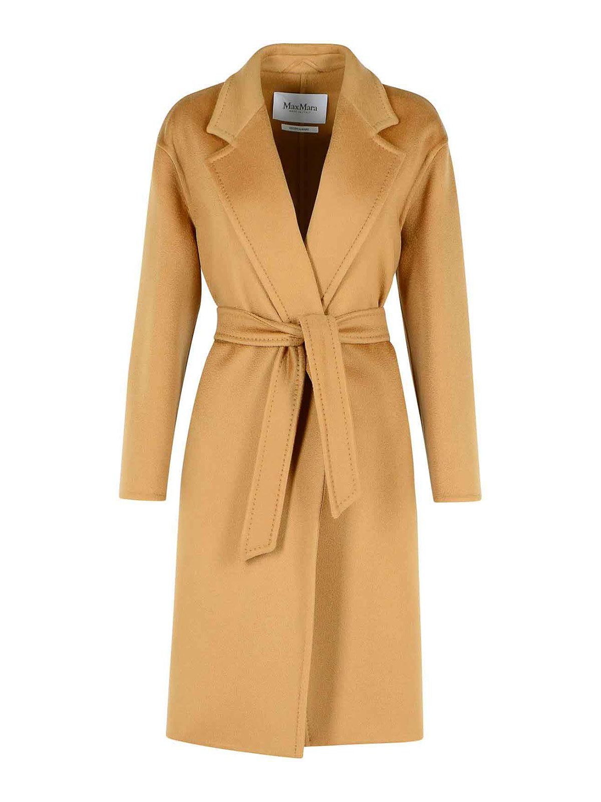 Max Mara Melinda Beige Cashmere Coat In Brown
