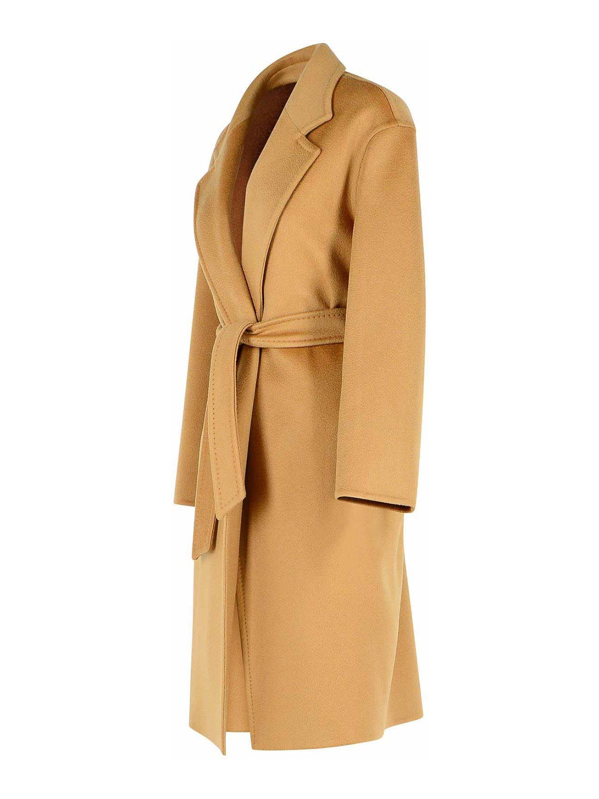 Max Mara Melinda Beige Cashmere Coat In Brown