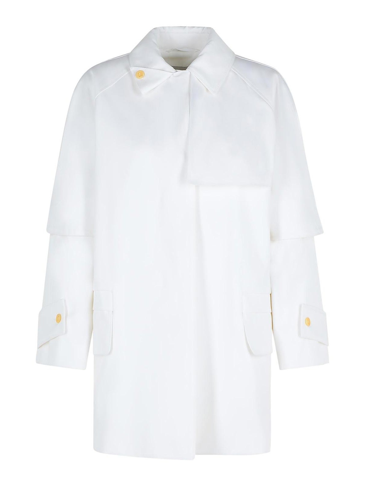Max Mara Baba White Cotton Raincoat