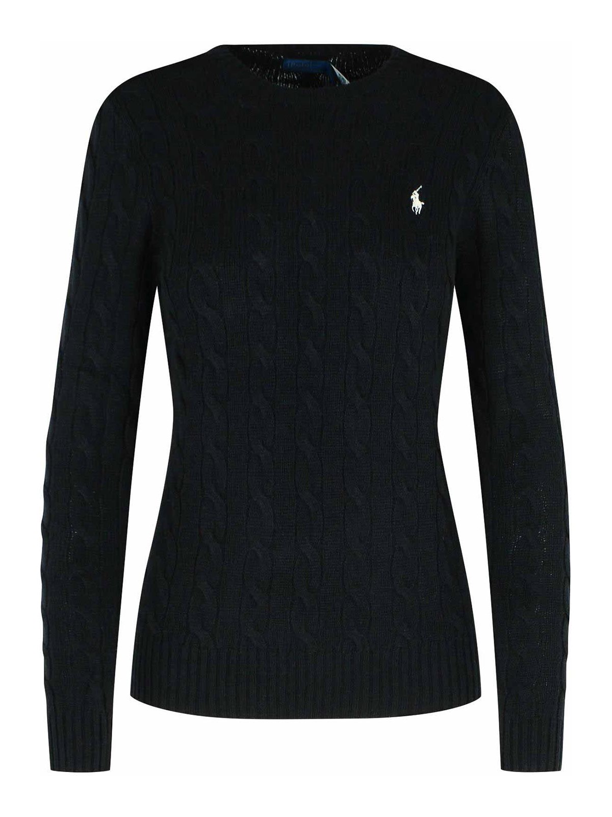 Polo Ralph Lauren Julianna Black Wool Blend Sweater In Black