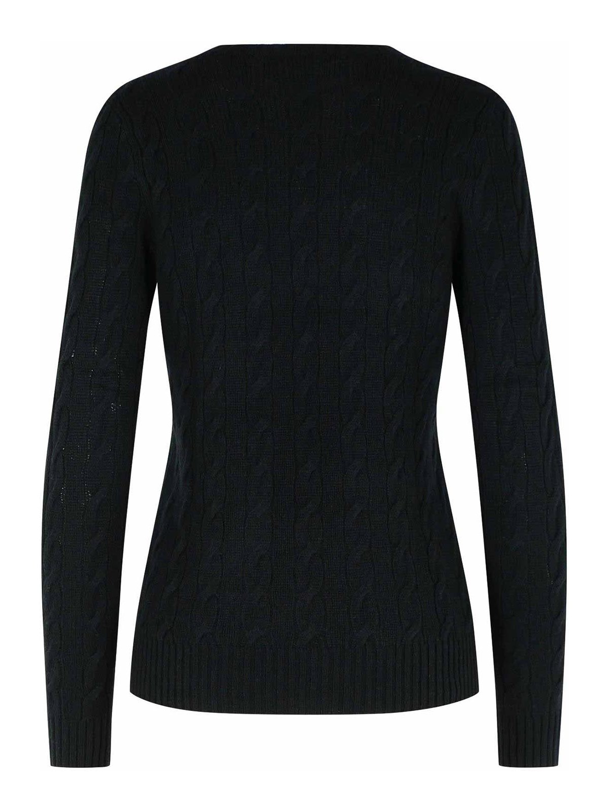 Polo Ralph Lauren Julianna Black Wool Blend Sweater In Black