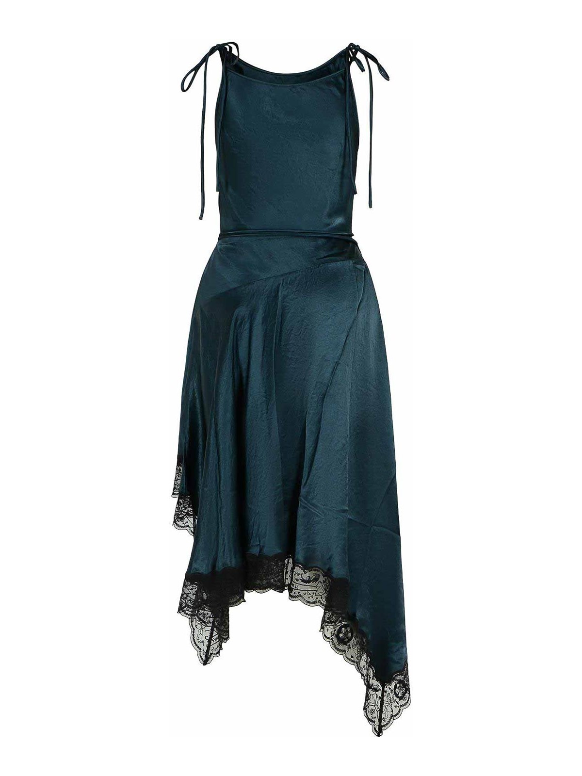 Acne Studios Petrol Blue Acetate Dress Women In Blue