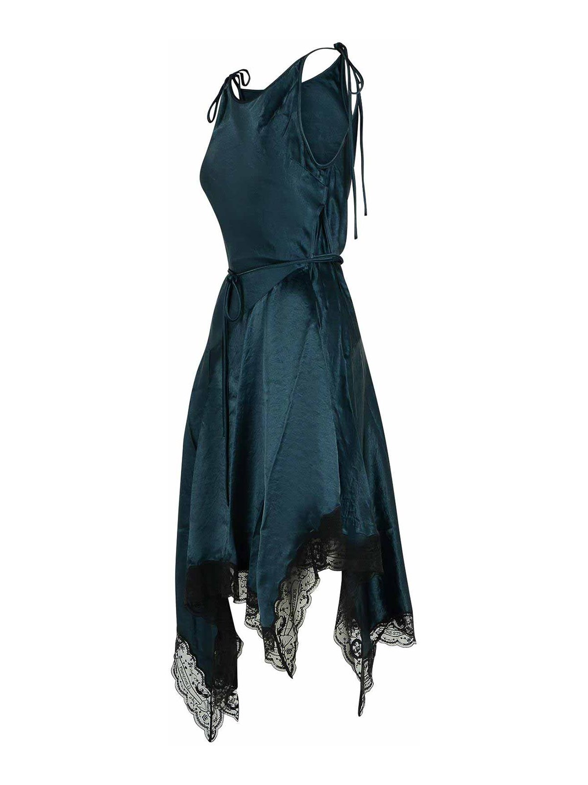Acne Studios Petrol Blue Acetate Dress Women In Blue