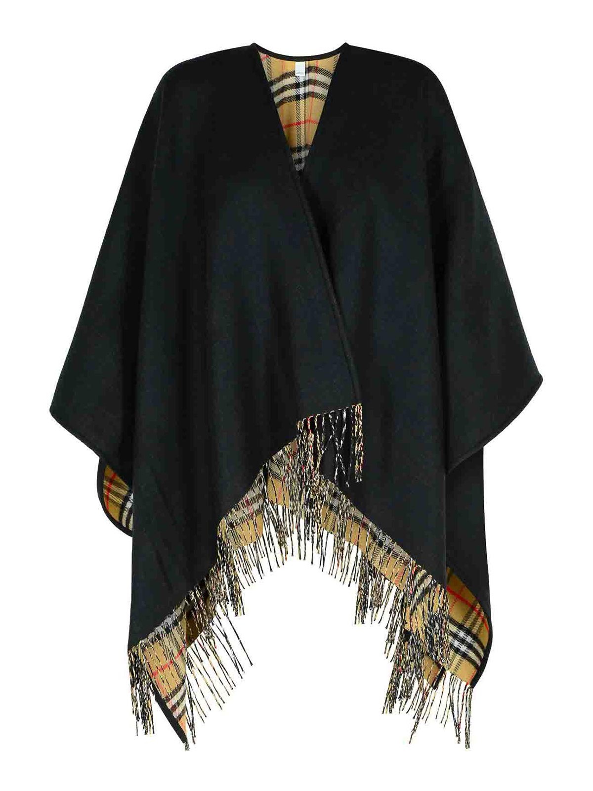 Burberry Reversible Black Wool Cape