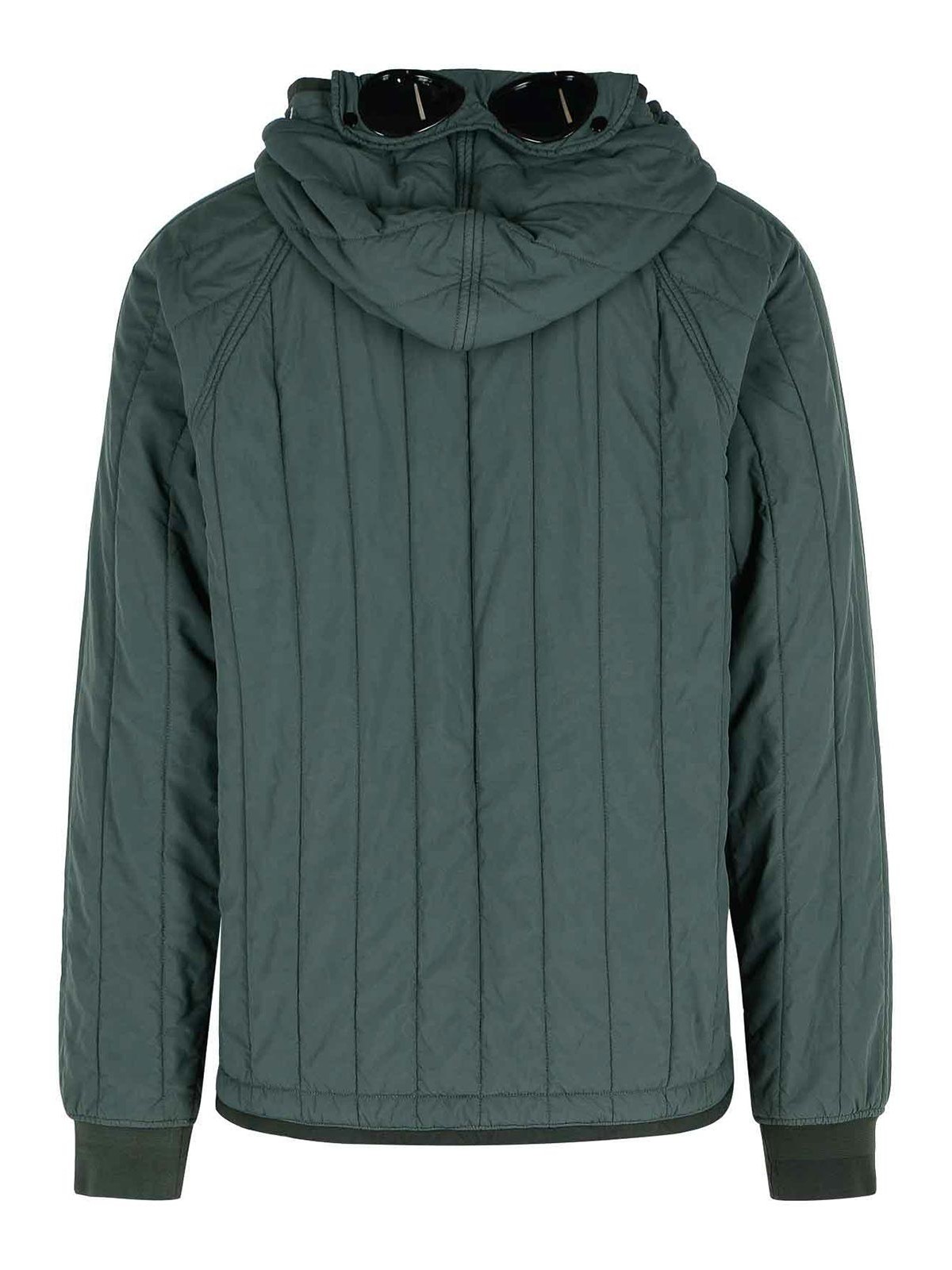 C.p. Company Grey Polyamide Jacket In Black
