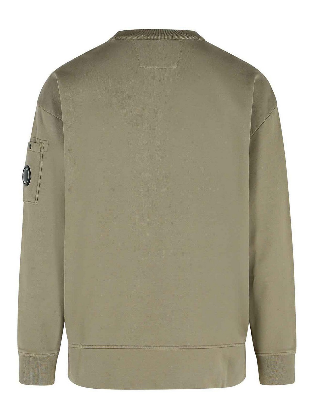 C.p. Company Emerized Grey Cotton Sweatshirt In Gray