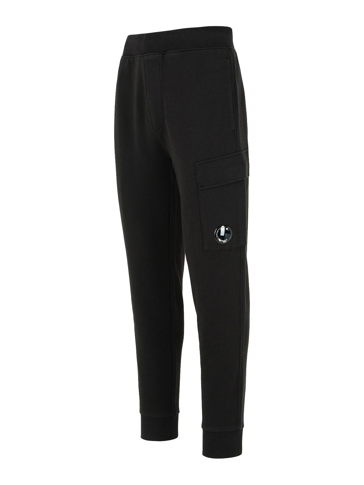 C.p. Company Cp Company Cotton Lens Detail Sweatpants In Black