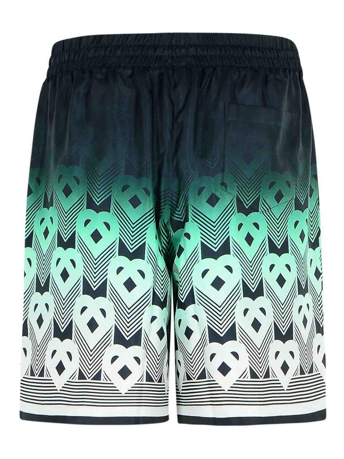 Casablanca Silk Bermuda Shorts Featuring Elastic Waistband In Green