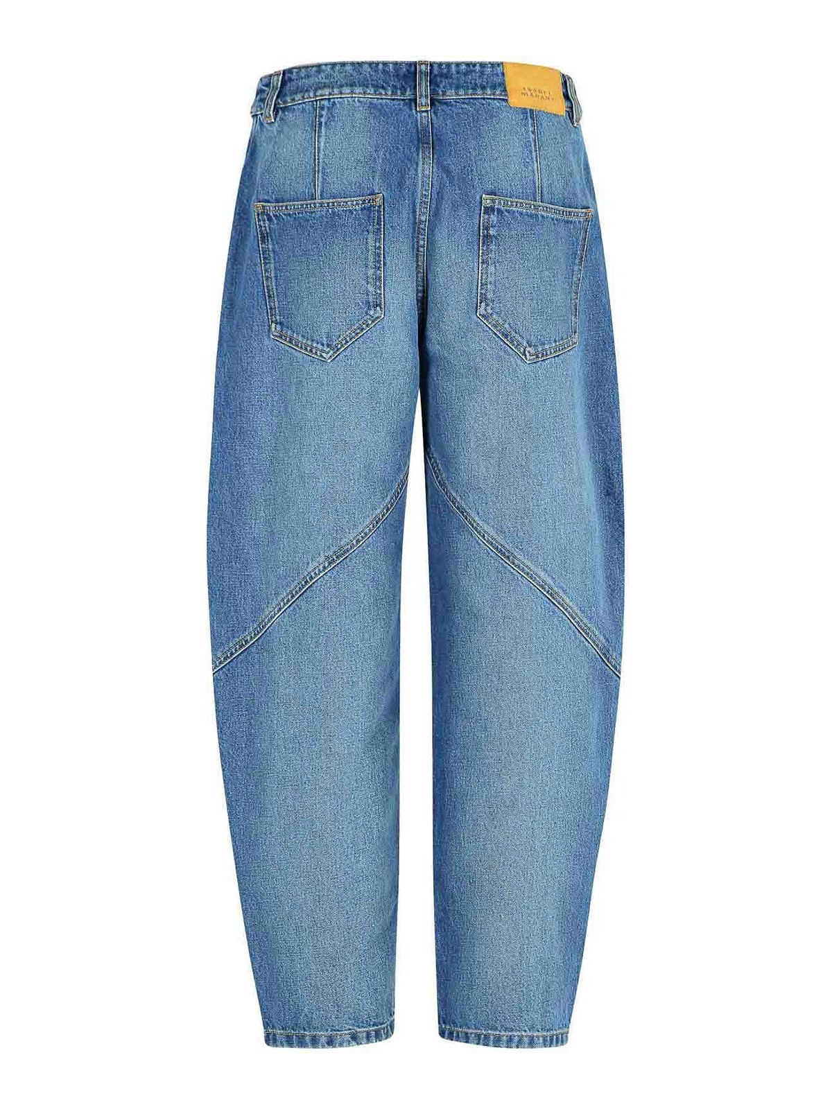 Isabel Marant Catarina Blue Cotton Jeans In Blue