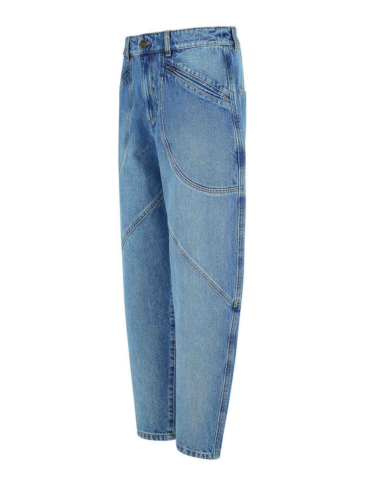 Isabel Marant Catarina Blue Cotton Jeans In Blue