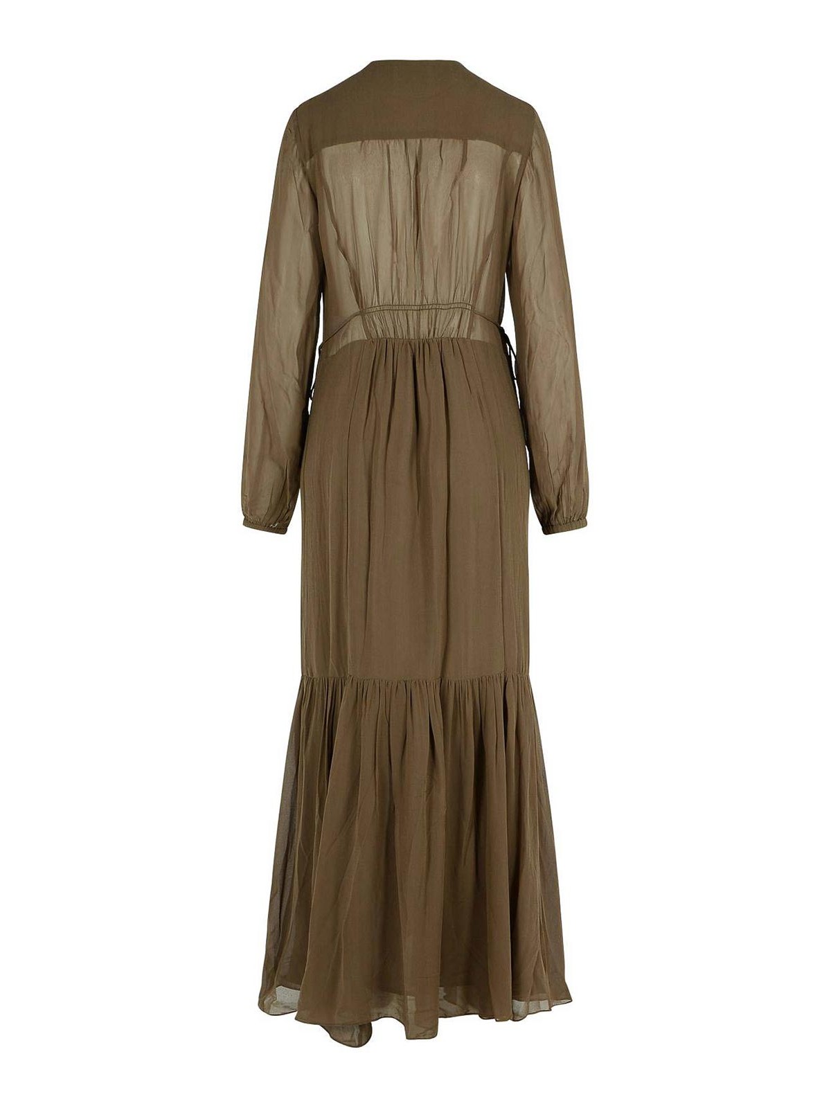 Isabel Marant Briane Khaki Viscose Dress In Green