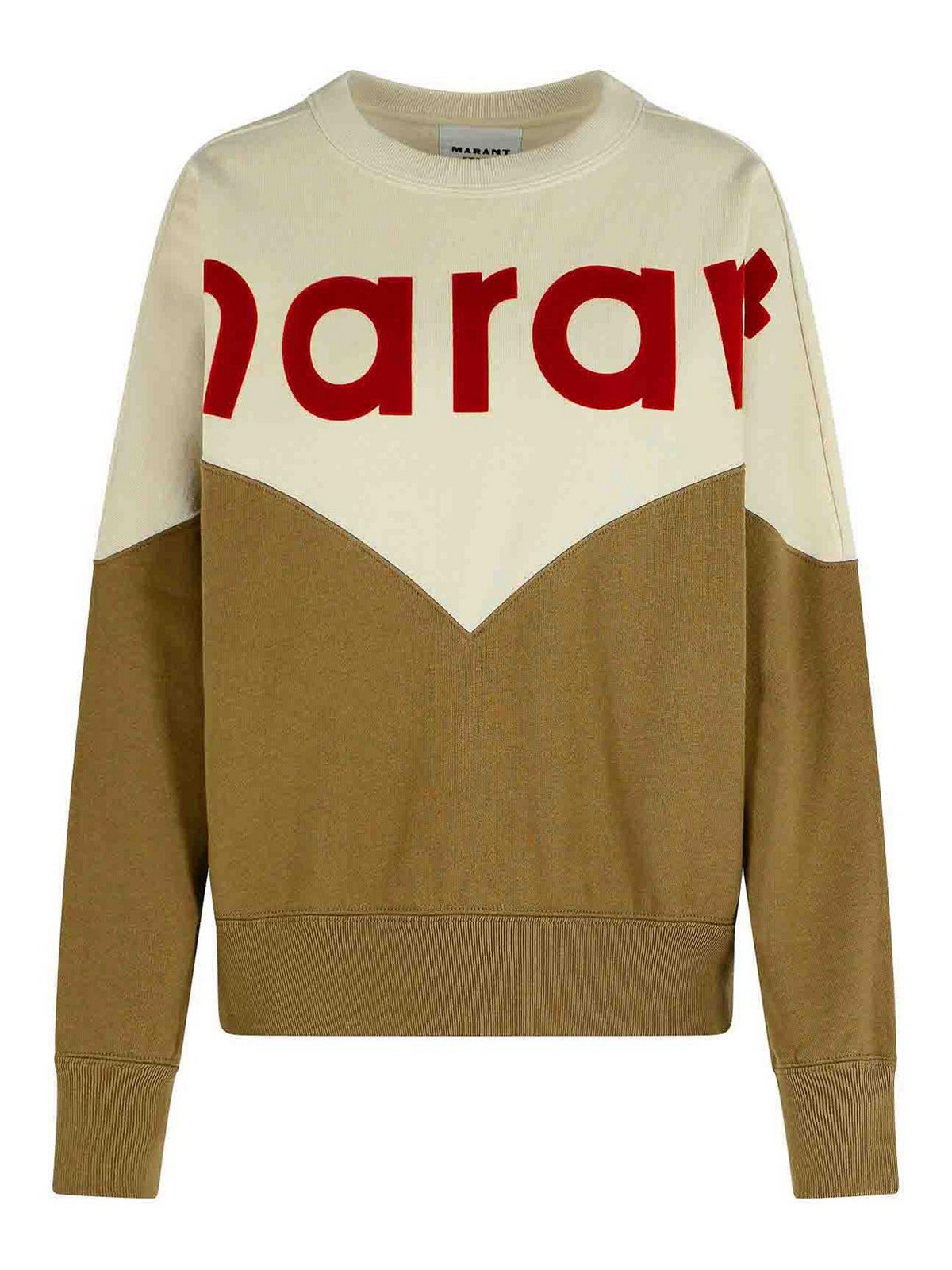 Isabel Marant Khaki Houston Dark Cotton Blend Sweatshirt In Green