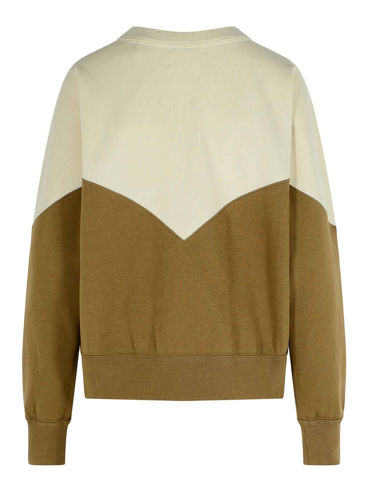 Isabel Marant Khaki Houston Dark Cotton Blend Sweatshirt In Neutral