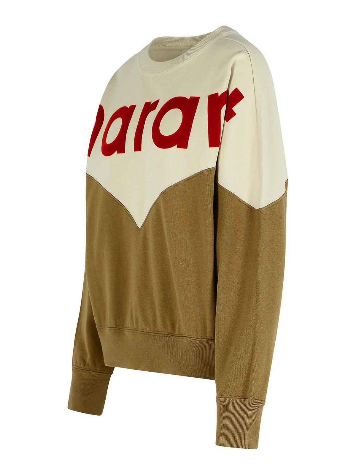 Isabel Marant Khaki Houston Dark Cotton Blend Sweatshirt In Neutral