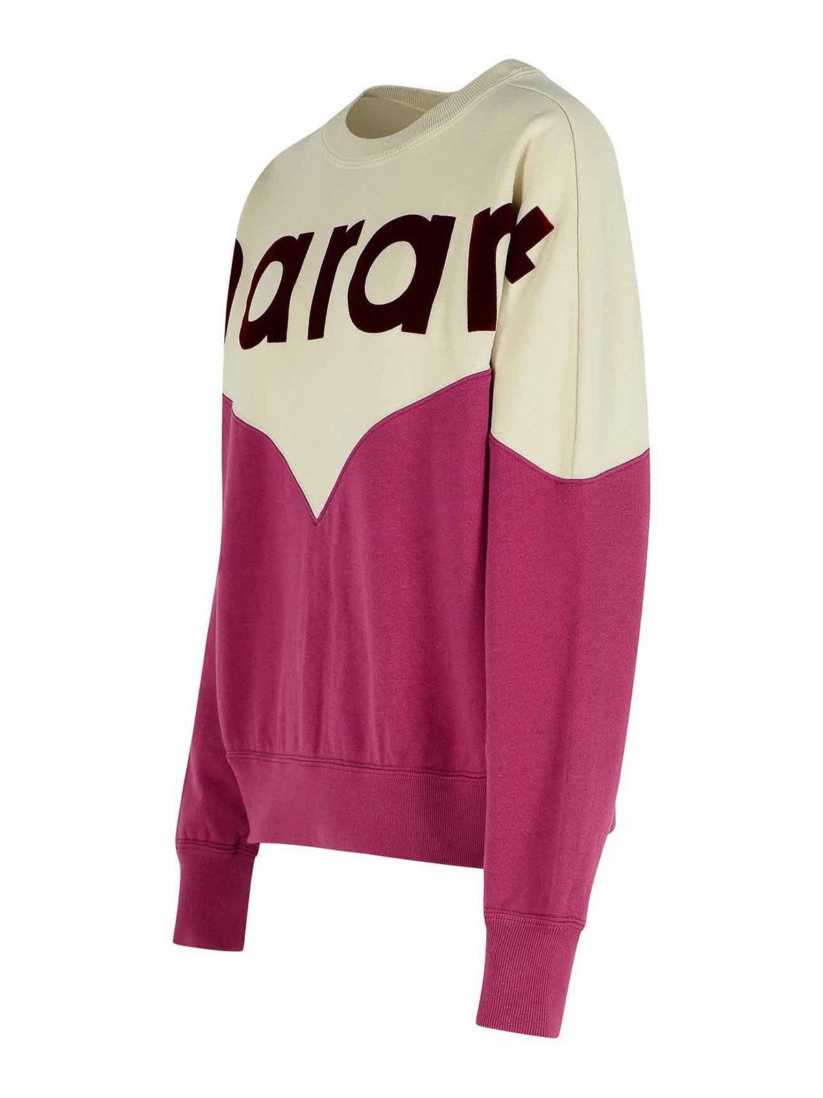 Isabel Marant Houston Colour-block Logo Sweatshirt In Red