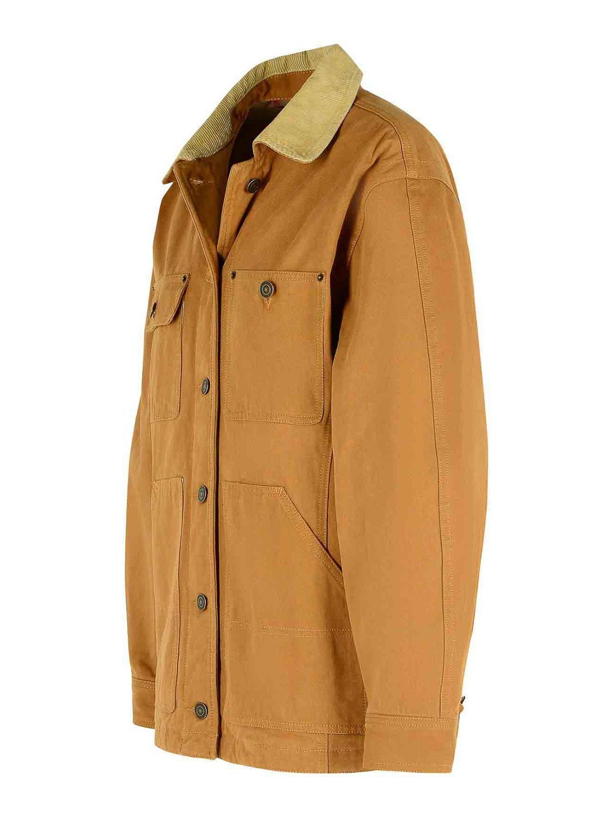 Isabel Marant Ninon Cotton Cognac Jacket In Yellow