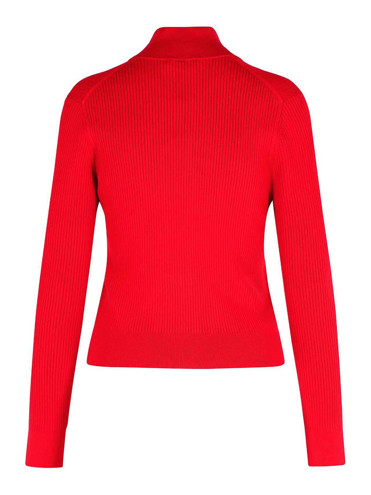 Jw Anderson J. W. Anderson Fitted Cardigan With Zipper In Red