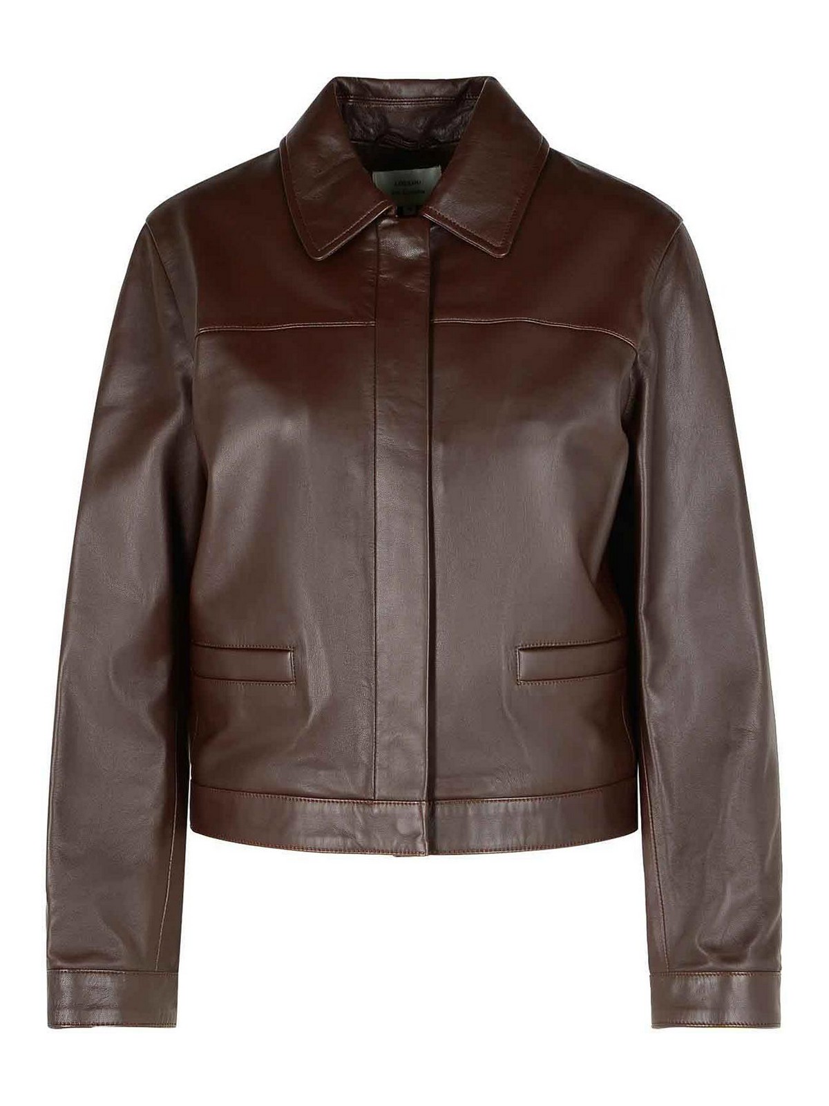 Loulou Studio Ascot Brown Leather Jacket In Brown