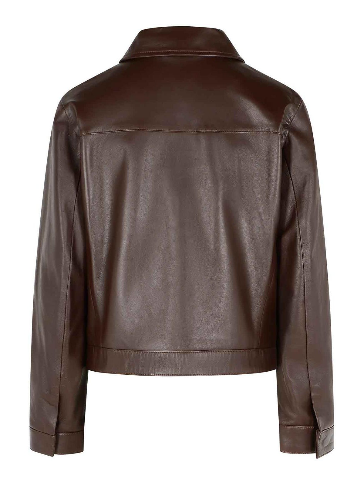 Loulou Studio Ascot Brown Leather Jacket In Brown