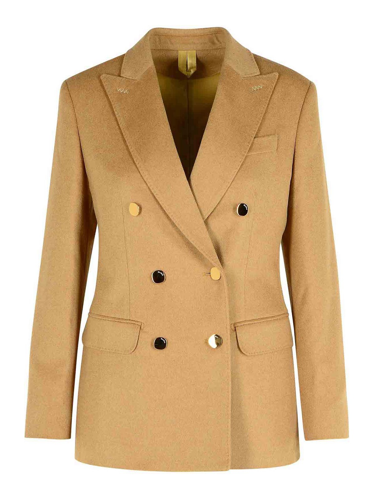 Max Mara Pesche Beige Camel Blazer In Brown