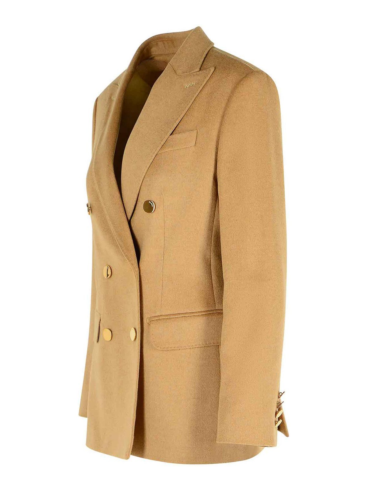 Max Mara Pesche Beige Camel Blazer In Brown