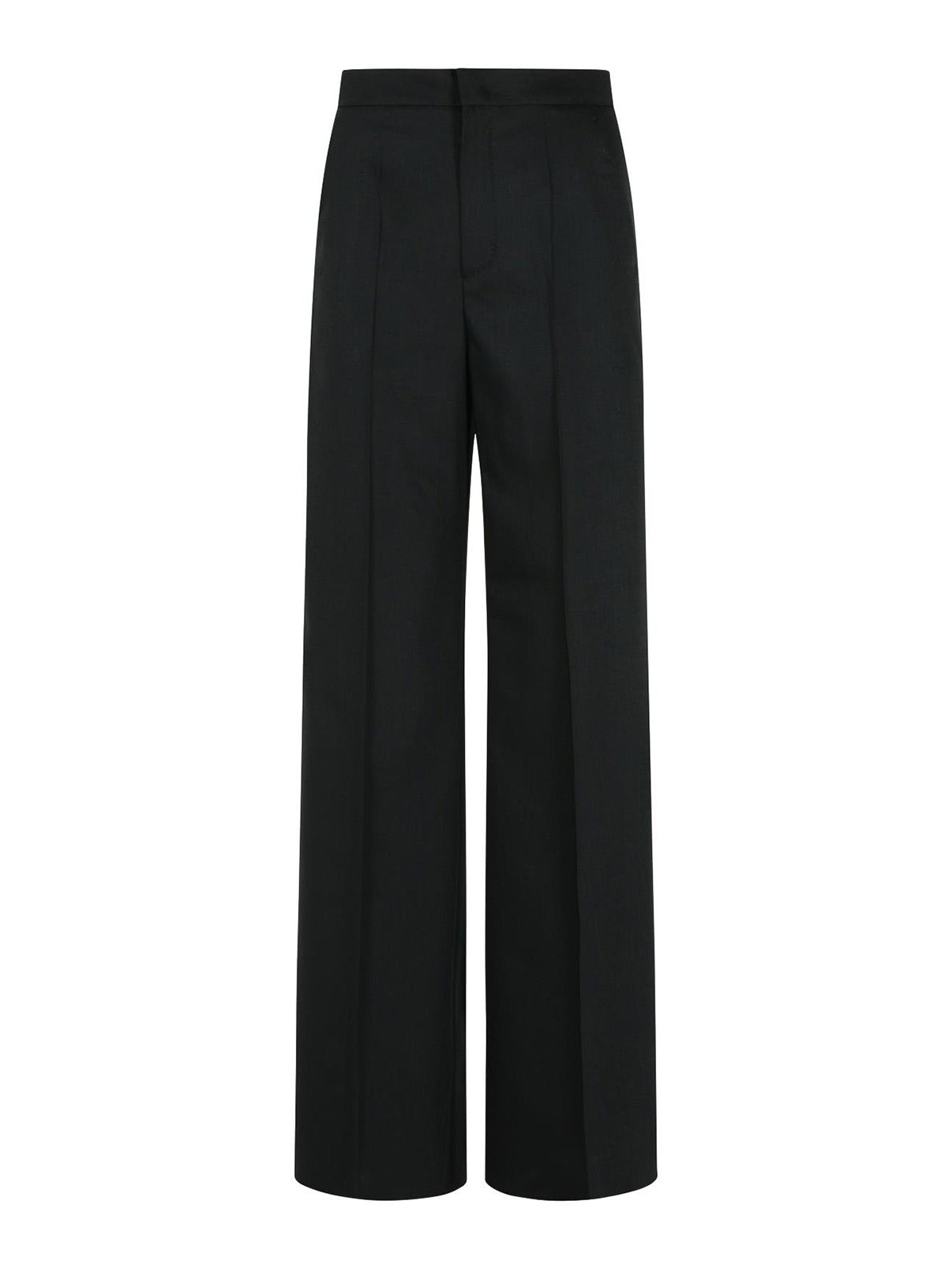 Max Mara Fernet Straight Black Virgin Wool Pants