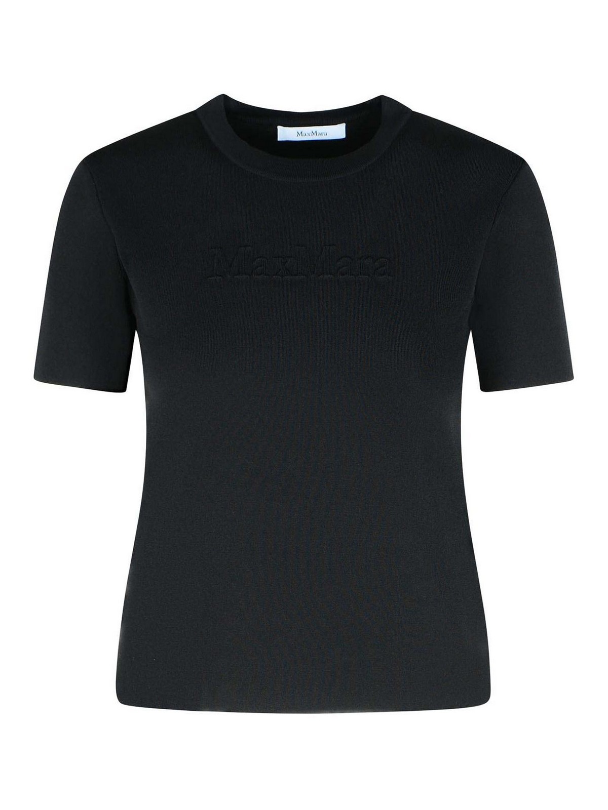 Max Mara Adelio Black Viscose Blend T-shirt In Black