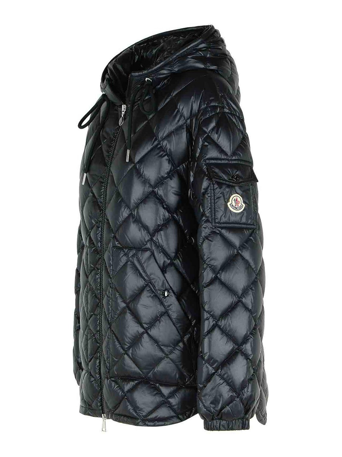 Moncler Black Polyamide Down Jacket In Black