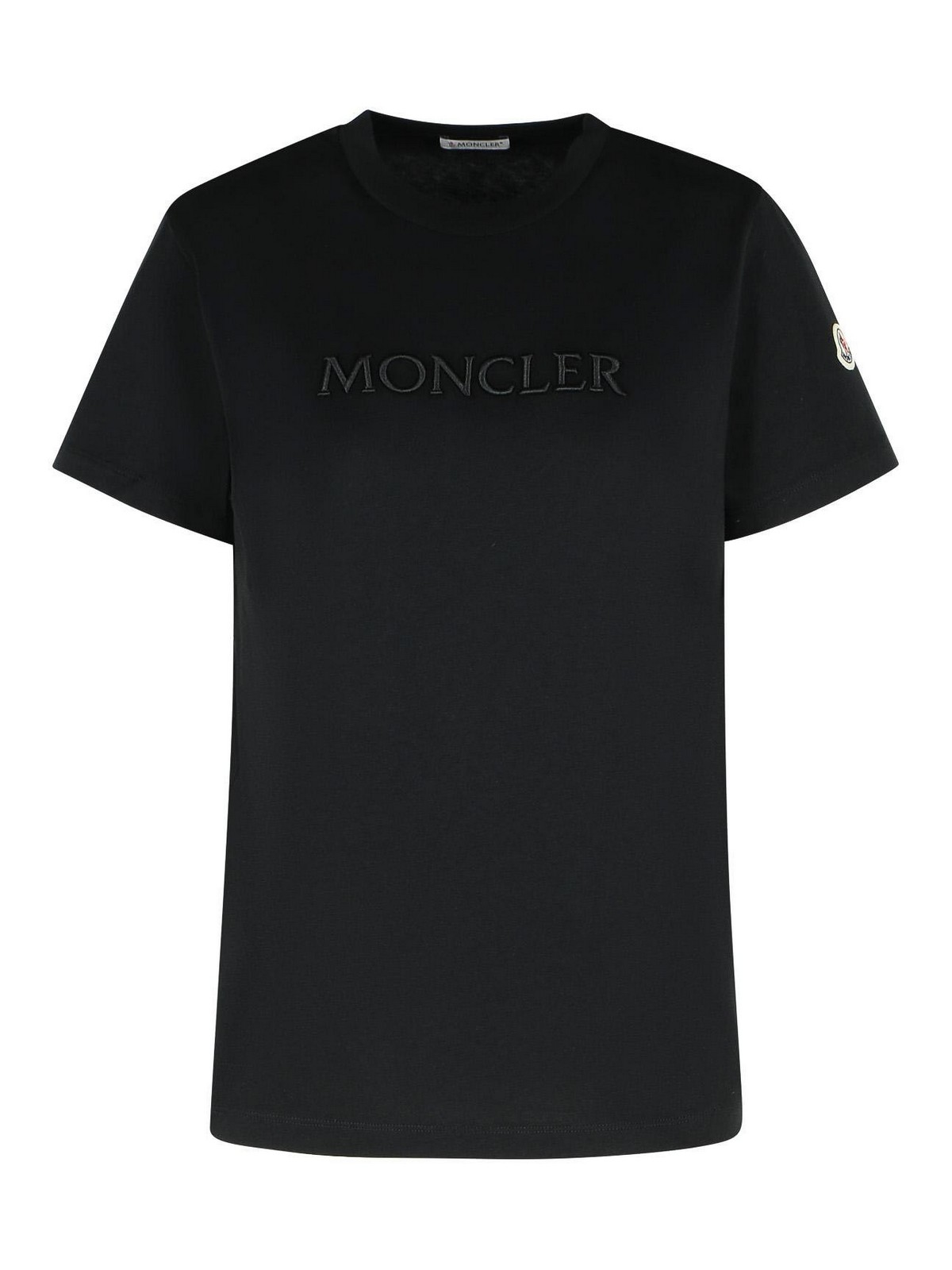 Moncler Black Cotton T-shirt