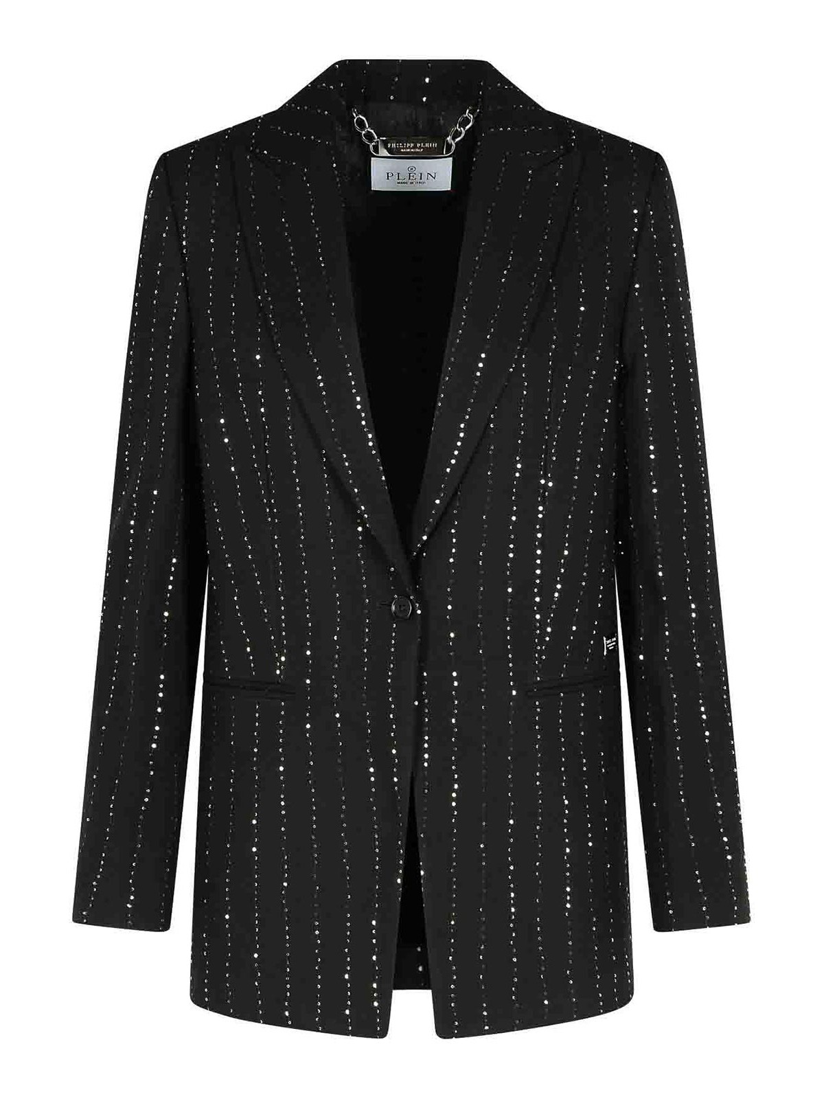 Philipp Plein Boyfriend Fit Blazer In Black