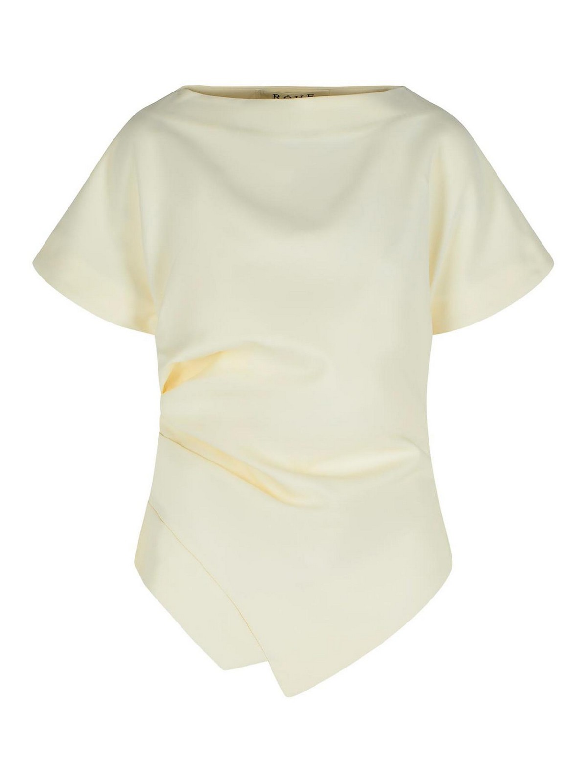 Rohe Draped T-shirt In White Viscose Blend In White